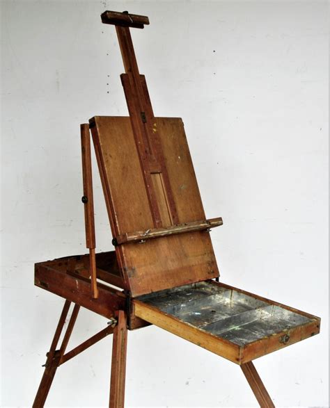 antique metal painter easel box|cup easel for professional artists.